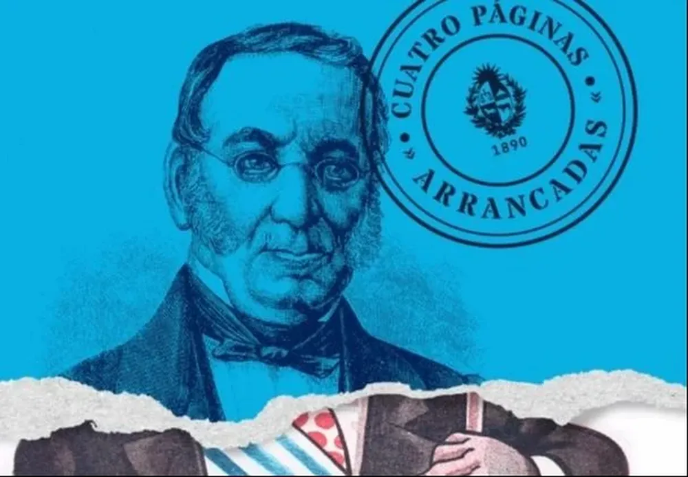 Detalle de la portada de Cuatro páginas arrancadas