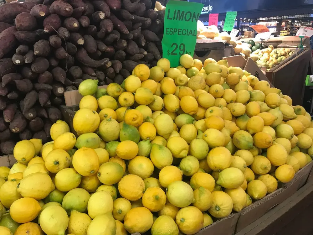 Limón, uno de los rubros de la lista inteligente.