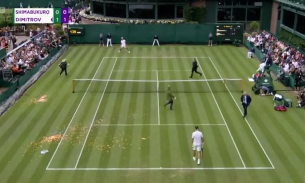 Protesta ecologista en Wimbledon