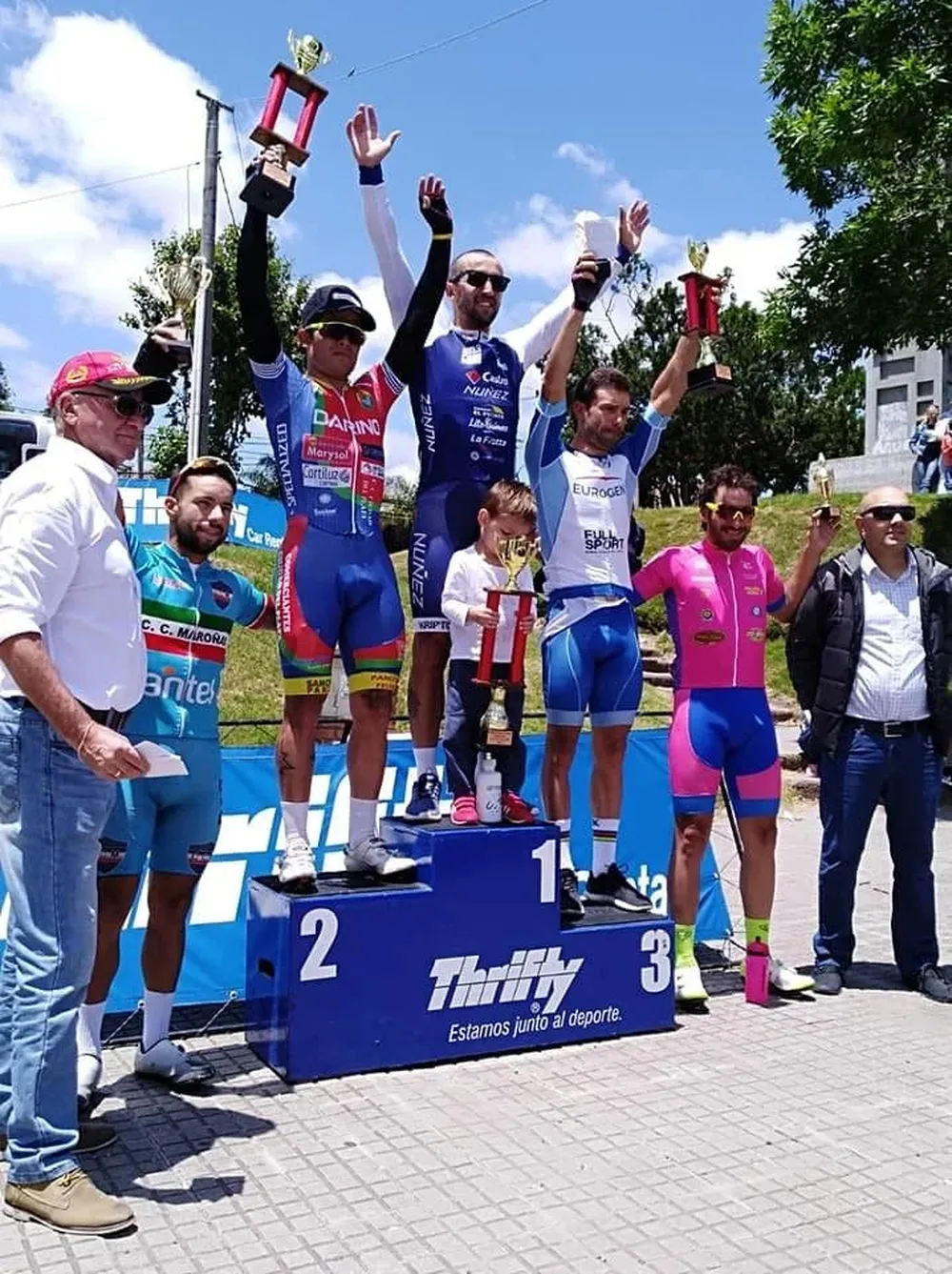 El podio de la Vuelta de Colonia