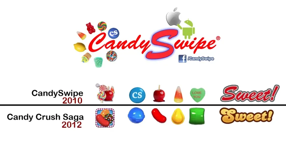 Las similitudes entre CandySwipe y Candy Crush Saga