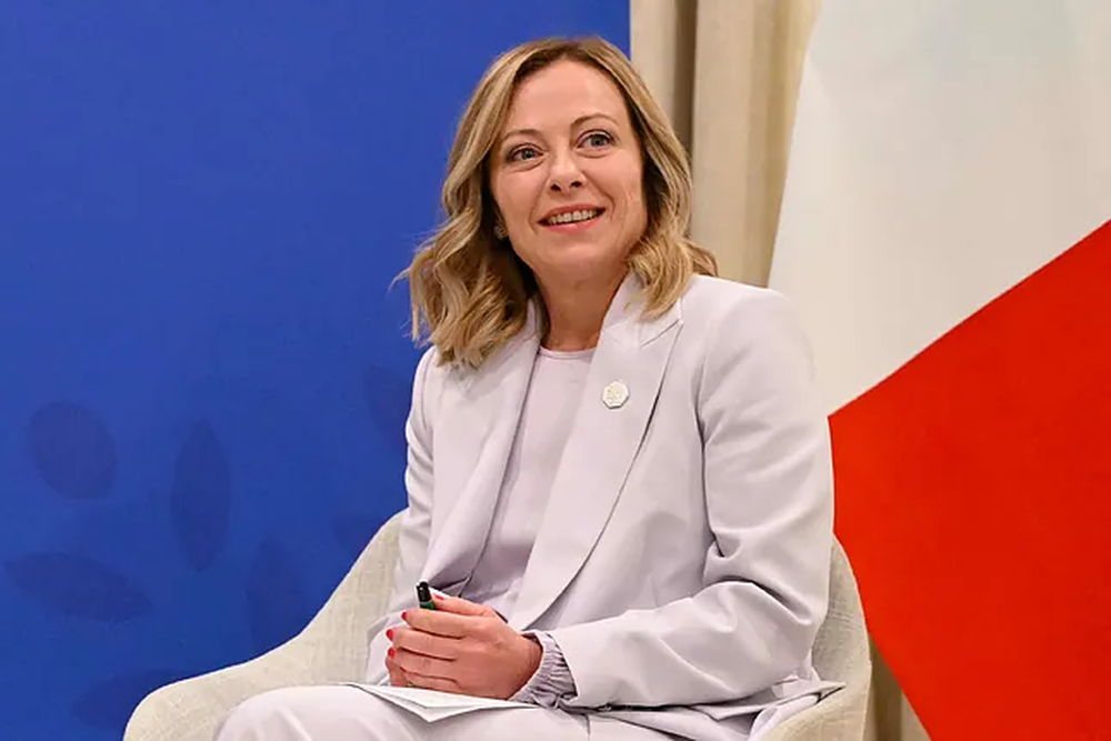 La primer ministra de Italia, Giorgia Meloni, se opuso a incluir el aborto en el el&nbsp;borrador de declaración final de la cumbre del G7