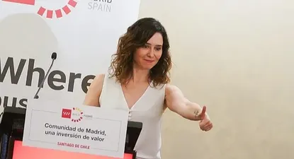 Díaz Ayuso, en su viaje a Chile