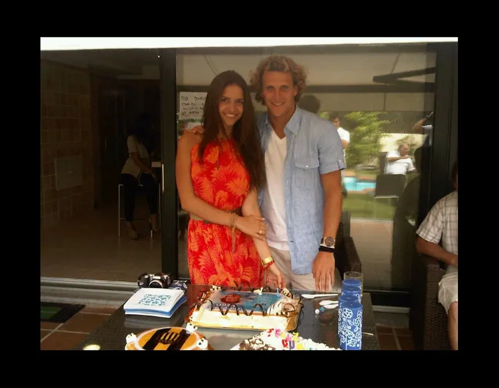 Zaira Nara y Diego Forlán