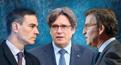 Pedro Sánchez, Carles Puigdemont y Alberto Núñez Feijóo