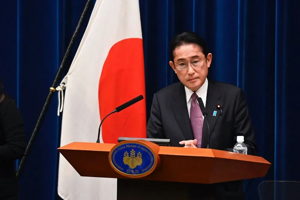 El primer ministro de Japón, Fumio Kishida, en conferencia de prensa en Tokio