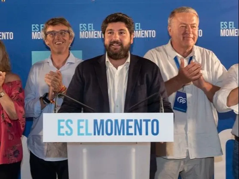 El presidente del Partido Popular en Murcia, Fernando López Miras