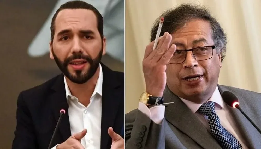 Nayib Bukele, presidente de El Salvador y Gustavo Petro presidente de Colombia