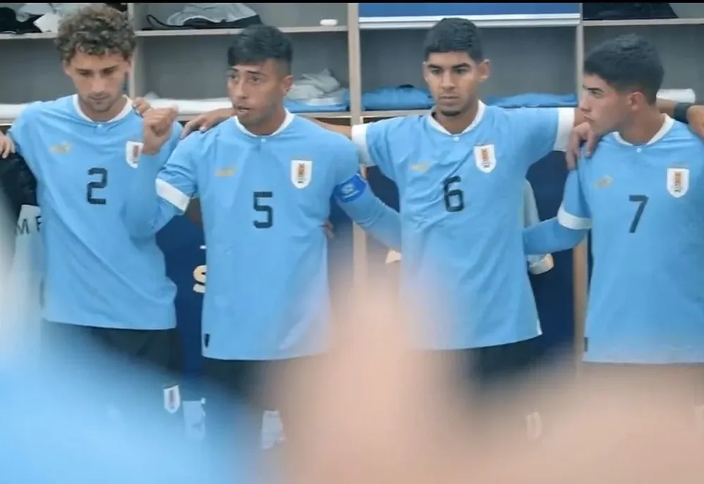 La arenga de Fabricio Díaz a sus compañeros de la selección uruguaya sub 20