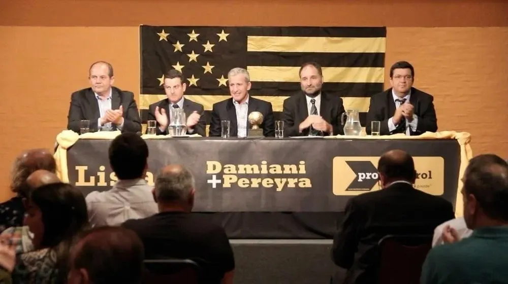 Perrone junto a Damiani durante una campaña electoral