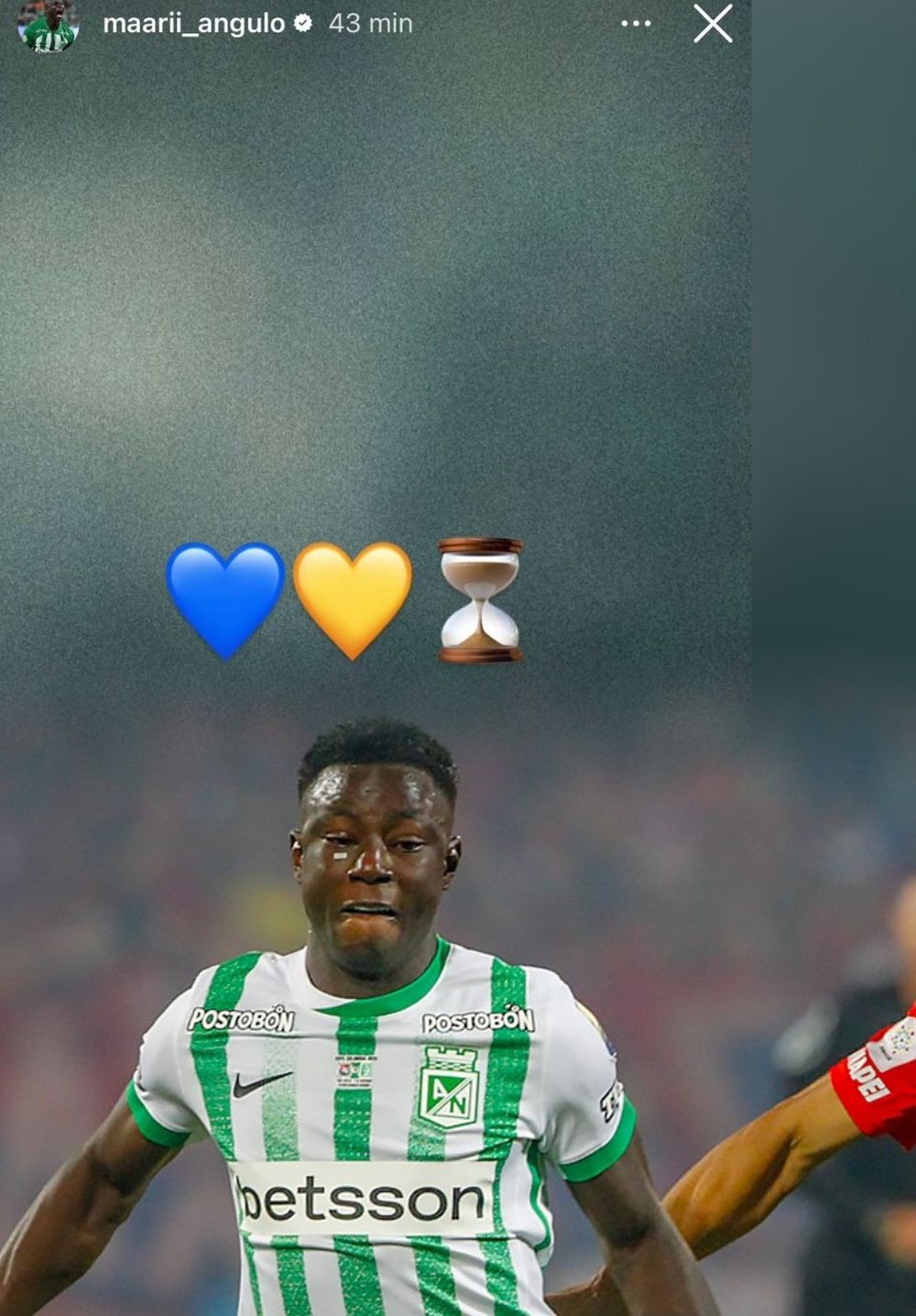 Marino Hinestroza y su historia de Instagram para anunciar que est&aacute; a pasos de Boca Juniors