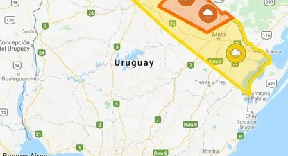 alerta naranja para cerro largo y rivera y amarilla para seis departamentos