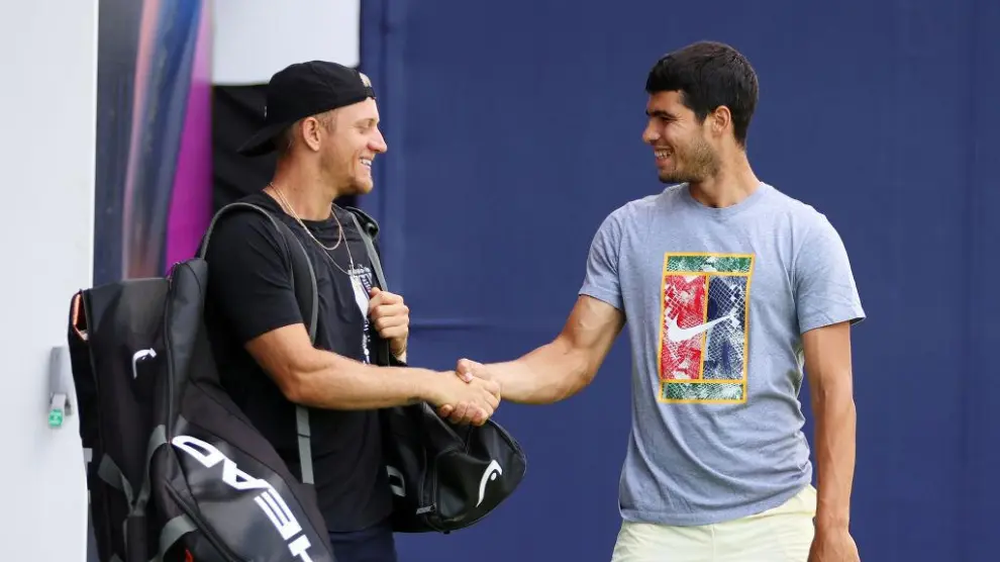 Alejandro Davidovic y Carlos Alcaraz