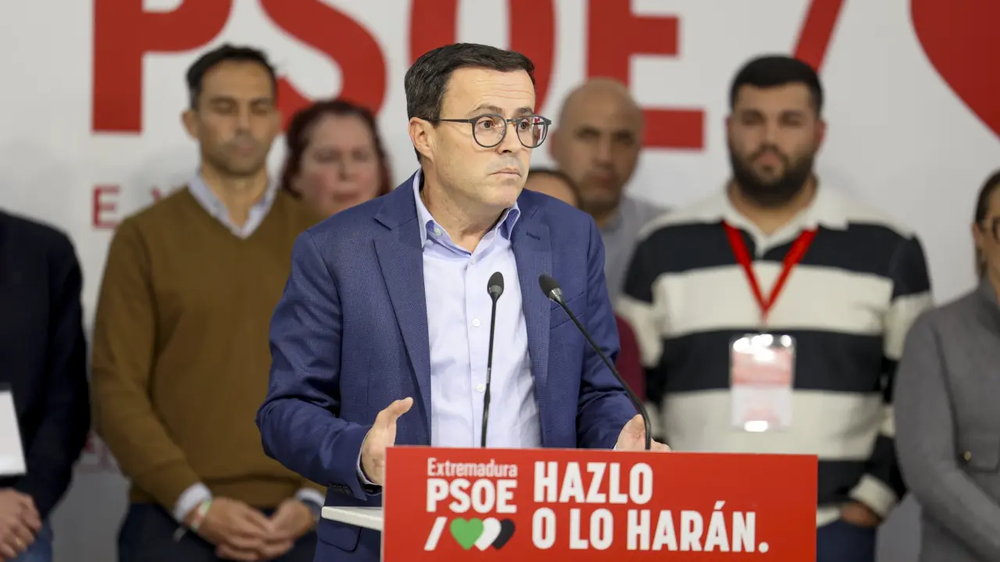 El candidato socialista a la presidencia de la Junta de Extremadura Miguel Ángel Gallardo. EFE.&nbsp;