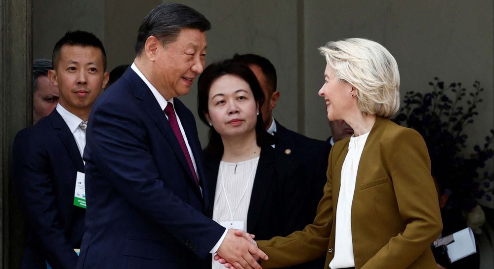 El presidente chino Xi Jinping y la presidenta de la Comisión Europea, Ursula Von der Leyen