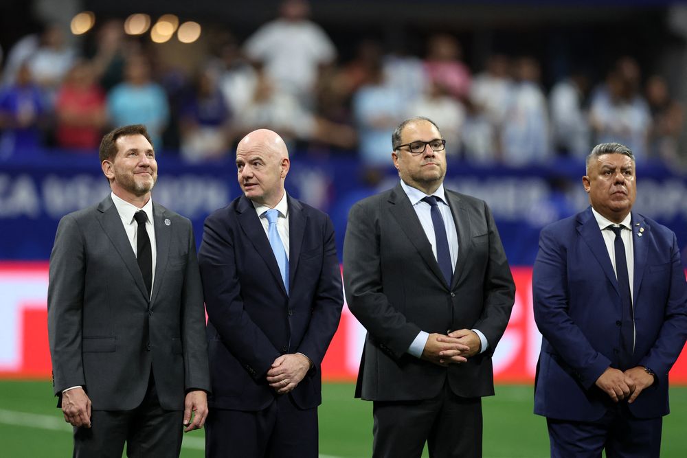 Domínguez, Infantino, Montagliani y Tapia