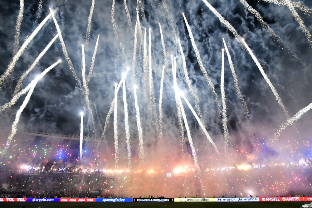 El recibimiento de Racing ante Flamengo