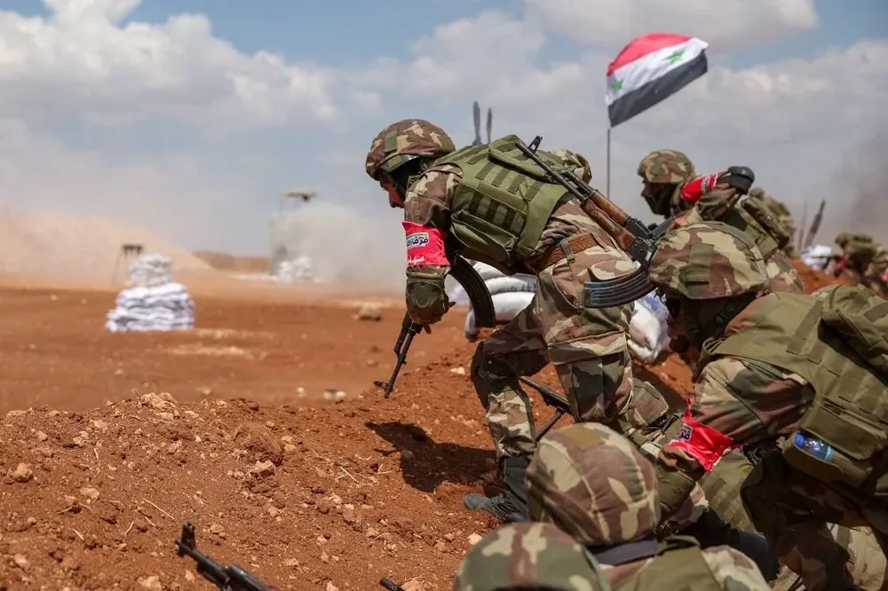 Milicias sirias apoyadas por Turquía en un campo de entrenamiento