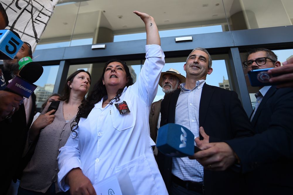 El presidente de ANEP Pablo Caggiani a la salida de Torre Ejecutiva