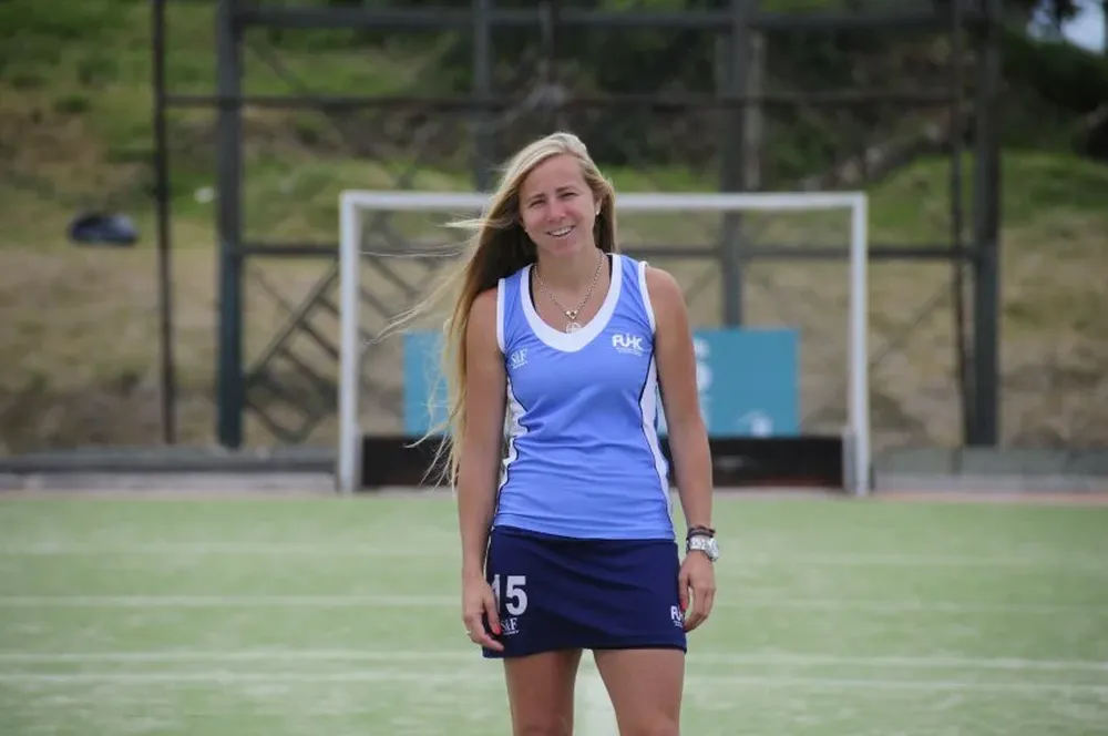 Sofía Mora en la cancha de Carrasco Polo