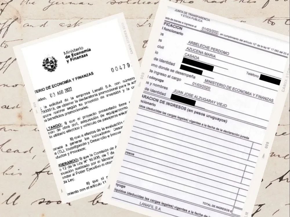 La declaración jurada de Arbeleche y la resolución del MEF.