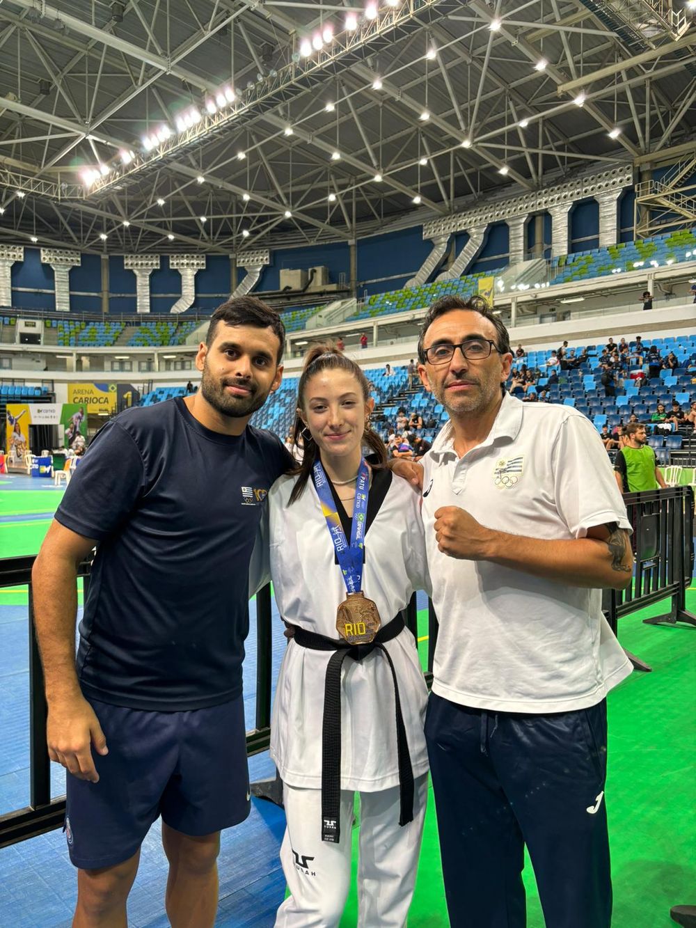 Federico González, Sara Grippoli y Mayko Votta en Río de Janeiro