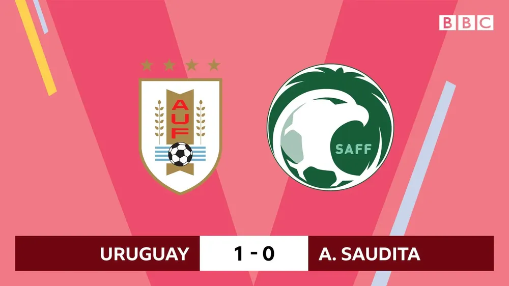 El tiro libre de Arabia Saudita que pegó en la barrera.