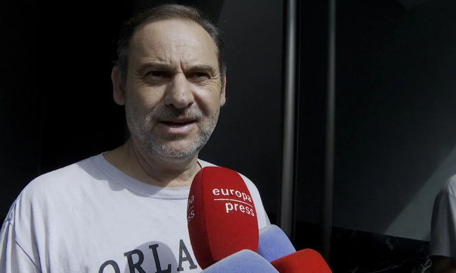 José Luis Ábalos tras el registro de su vivienda este martes. EUROPA PRESS