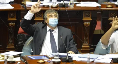 Archivo. Botana en sesión del Senado