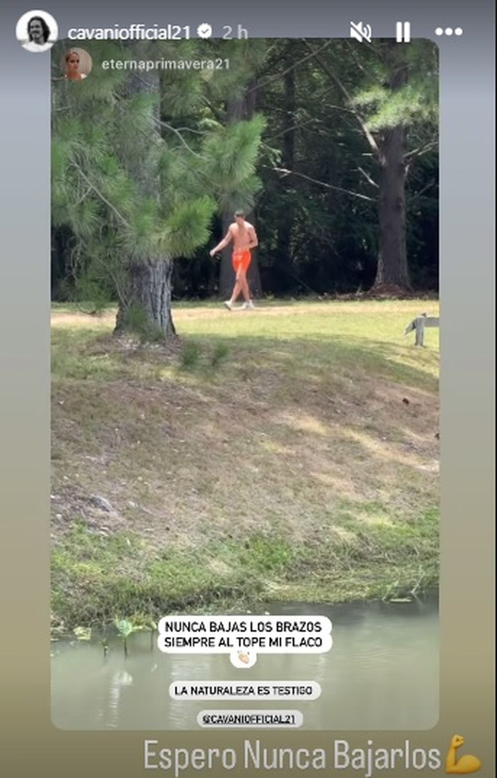El mensaje de Cavani