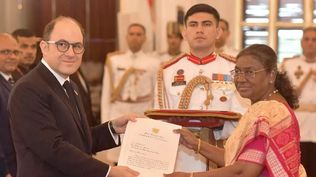 El nuevo embajador argentino en India, Mariano Caucino, presentó sus credenciales ante el gobierno de Nueva Delhi