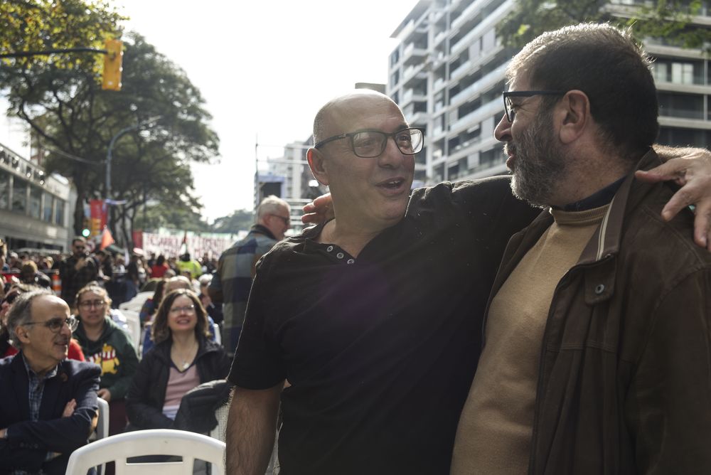 20250501 Acto 1° de mayo. Fernando Pereira, Marcelo Abdala