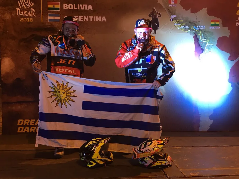 Cóppola y Lazard en el podio del Dakar 2018