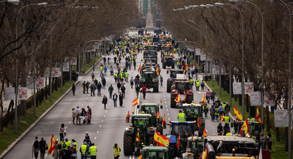 Cientos de tractores llegan a las calles de Madrid.