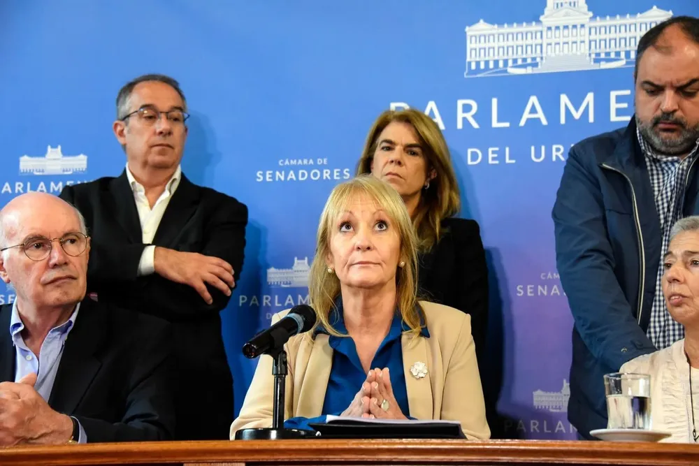 Cosse en conferencia de prensa en el Parlamento