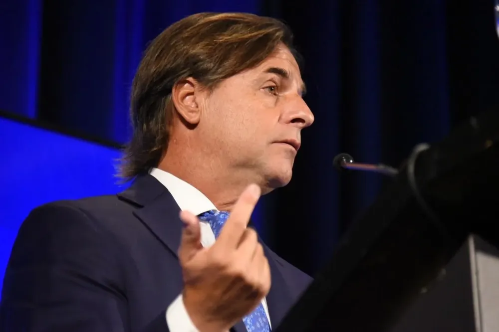 El presidente Luis Lacalle Pou en almuerzo de ADM