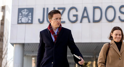 Íñigo Errejón, saliendo de Tribunales.