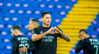 Darwin Núnez festeja un gol.