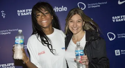 Deborah Rodriguez y la jefa de Marketing de Montevideo Refrescos, Carolina Aldao