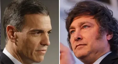 Pedro Sánchez y Javier Milei.