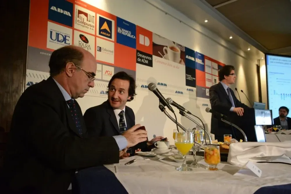 De Haedo, Munyo y Rosselli ayer en el desayuno de ADM