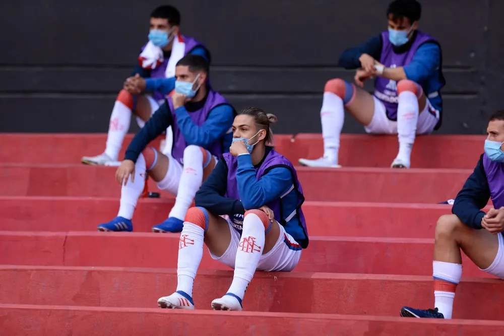 Vecino en uno de los partidos de Copa Libertadores 2020