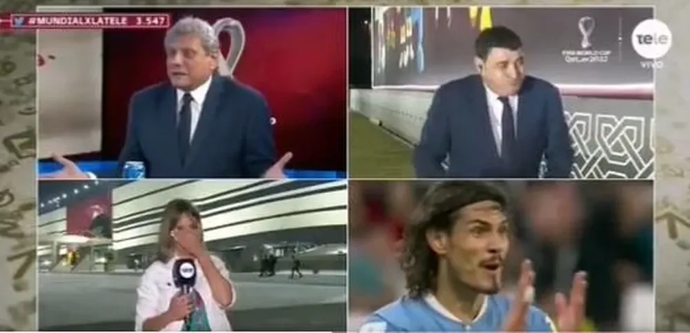 Alberto Kesman, Nadia Fumeiro y José Carlos Álvarez de Ron durante la transmisión de El diario de la copa