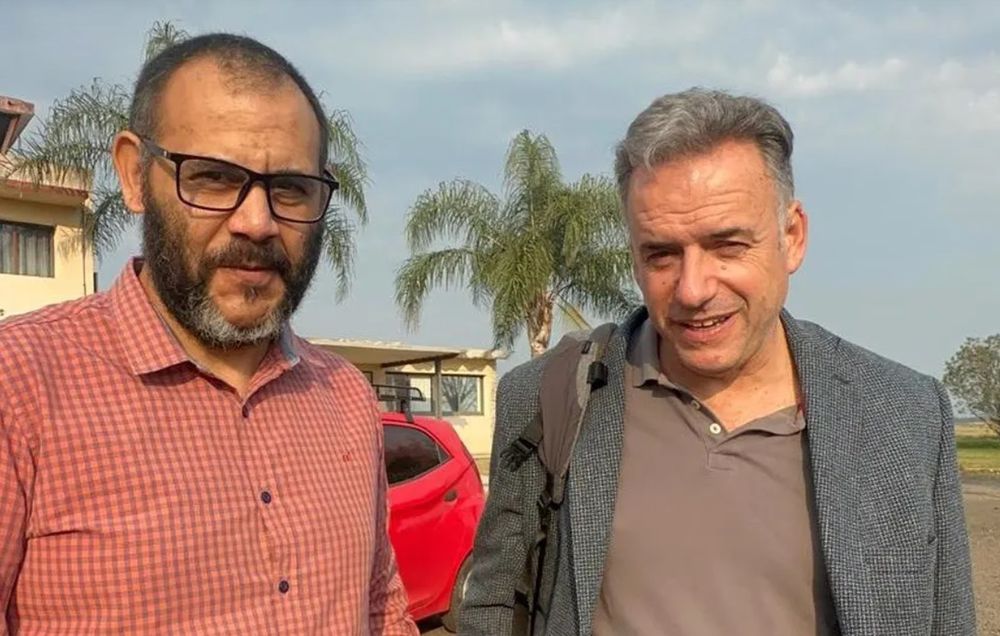 Eugenio Acosto junto al presidente Orsi