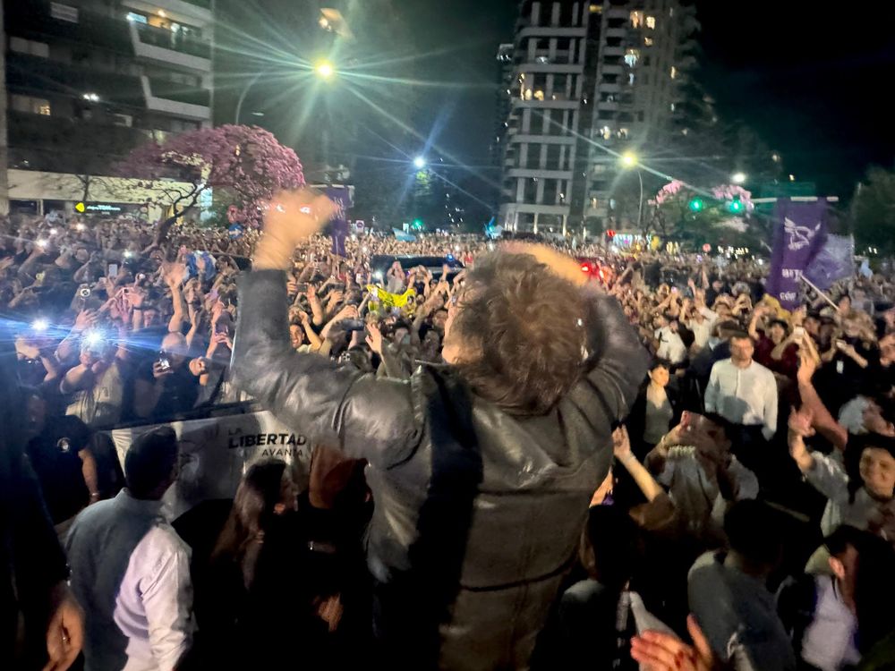 Javier Milei, el viernes en el acto de lanzamiento de campaña en Córdoba.