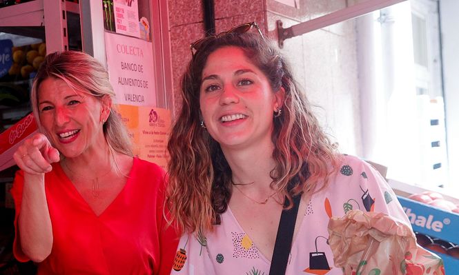 Yolanda Díaz y Lara Hernández, de Sumar