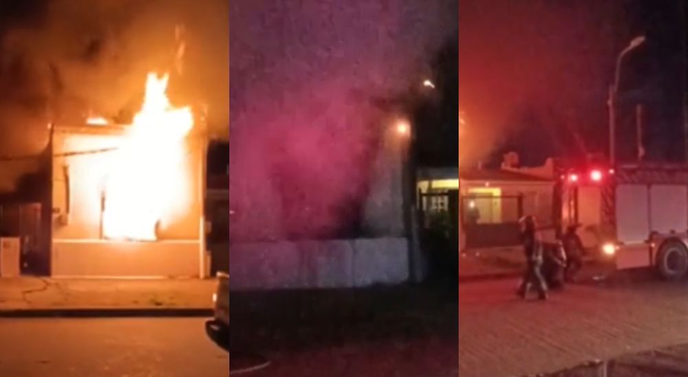 Policías rescataron a tres personas de un Incendio