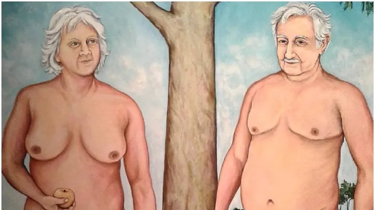 Mujica y Topolansky censuran cuadro que los muestra desnudos