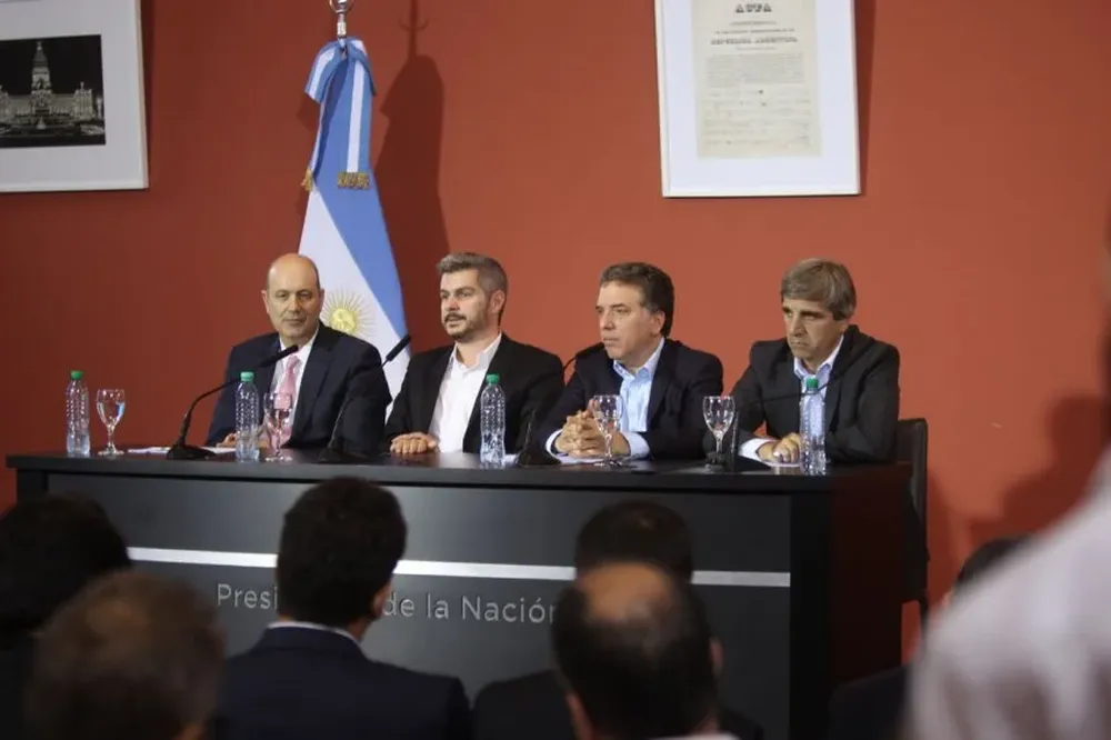 El equipo económico del gobierno de Mauricio Macri.