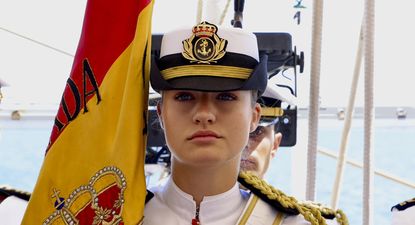 La princesa Leonor a bordo del buque escuela Juan Sebastían Elcano